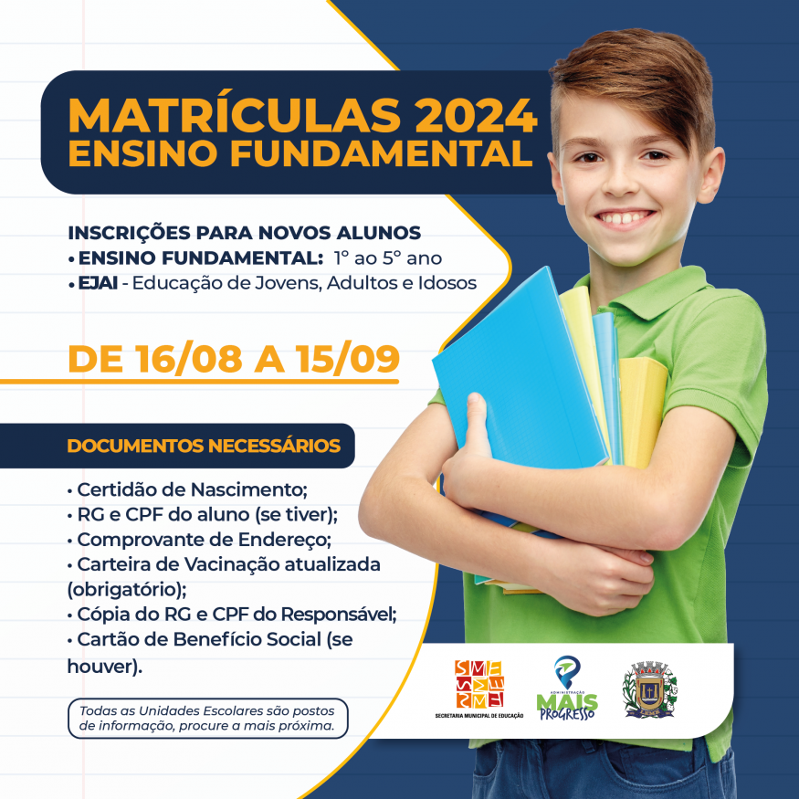 Secretaria De Educação Informa Sobre As Matrículas 2024 Ensino Fundamental Prefeitura 9698